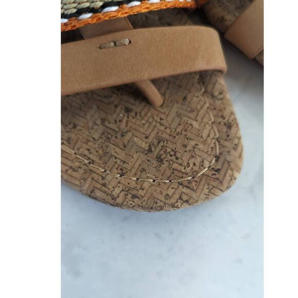 Donald Pliner Dara sandals multi color strappy cork wedge size 6.5M - Picture 2 of 8